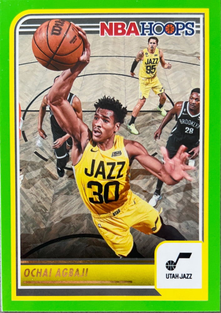 Ochai Agbaji #228 Utah Jazz Green Parallel | 2023-24 NBA Hoops