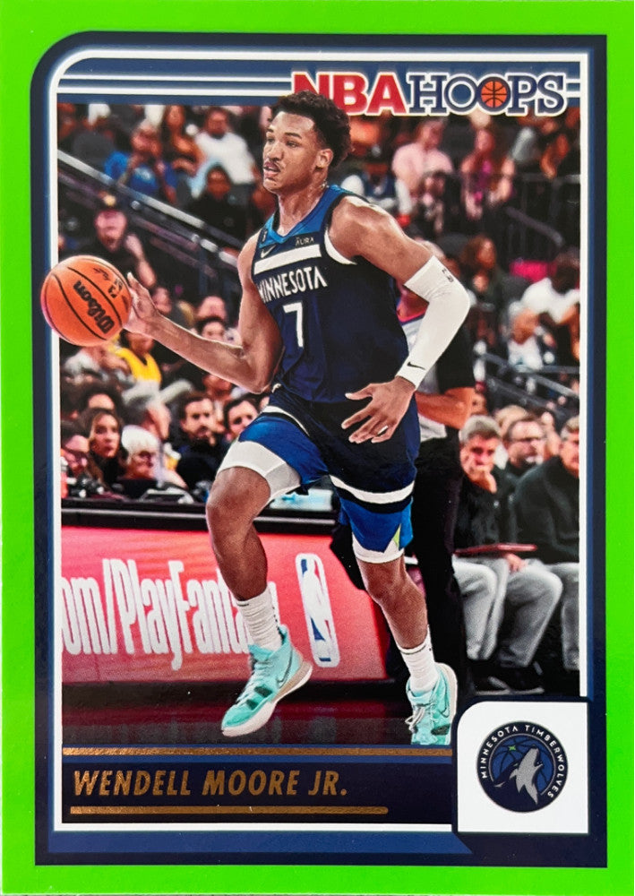 Wendell Moore Jr. #210 Minnesota Timberwolves Green Parallel | 2023-24 NBA Hoops