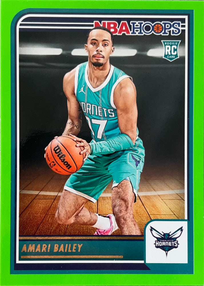 Amari Bailey #267 Charlotte Hornets Green Parallel | 2023-24 NBA Hoops
