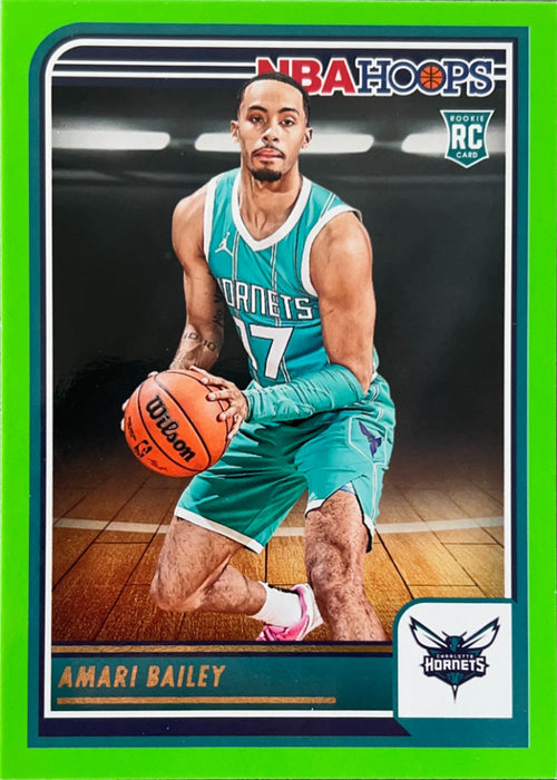 Amari Bailey #267 Charlotte Hornets Green Parallel | 2023-24 NBA Hoops