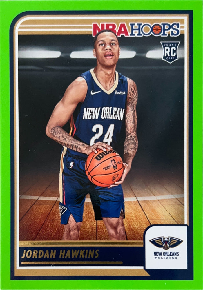 Jordan Hawkins #269 New Orleans Pelicans Green Parallel | 2023-24 NBA Hoops