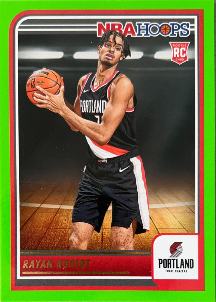 Rayan Rupert #273 Portland Trail Blazers Green Parallel | 2023-24 NBA Hoops