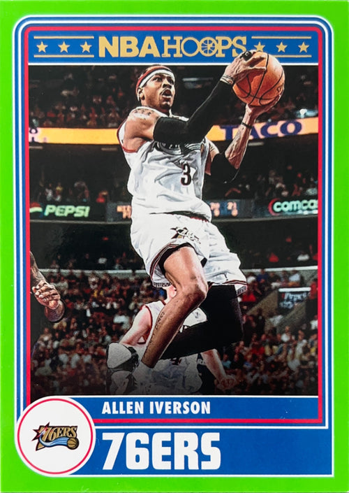 Allen Iverson #296 Philadelphia 76ers Green Parallel | 2023-24 NBA Hoops