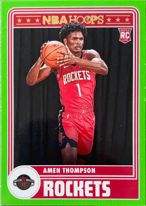 Amen Thompson #300 Houston Rockets Green Parallel | 2023-24 NBA Hoops