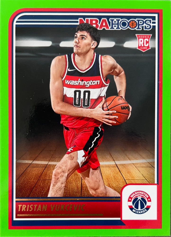 Tristan Vukcevic #254 Washington Wizards Green Parallel | 2023-24 NBA Hoops