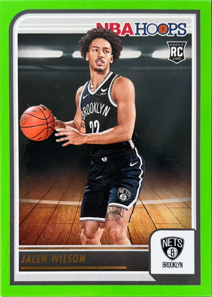 Jalen Wilson #258 Brooklyn Nets Green Parallel | 2023-24 NBA Hoops