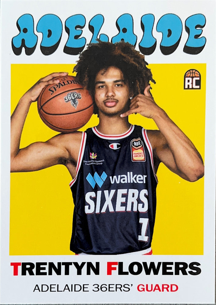 Trentyn Flowers #TB-25 Adelaide 36ers | 2023-24 Topps NBL - 1971 Topps Basketball