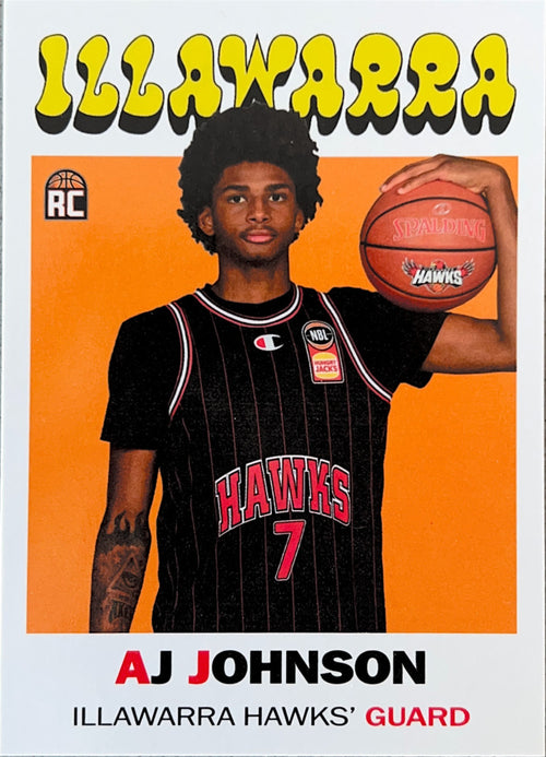 AJ Johnson #TB-16 Illawarra Hawks | 2023-24 Topps NBL - 1971 Topps Basketball