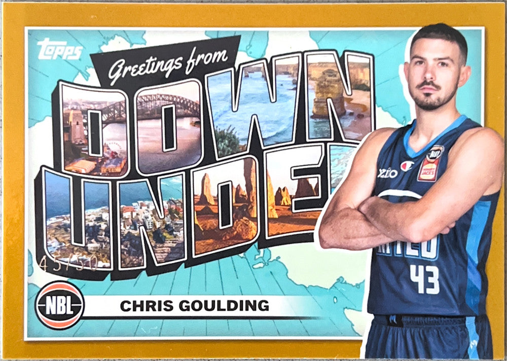 Chris Goulding #DU-4 Melbourne United 45/50 | 2023-24 Topps NBL - Down Under Gold