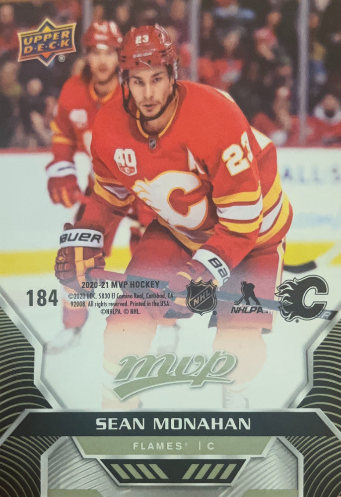 Sean Monahan #184 Calgary Flames | 2020-21 Upper Deck MVP Puzzle Backs (front)