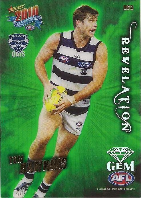 Tom Hawkins #RG13 Geelong Cats | 2010 Select AFL Champions - Revelations Green Gem