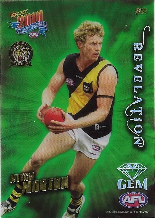 Mitch Morton #RG24 Richmond Tigers | 2010 Select AFL Champions - Revelations Green Gem