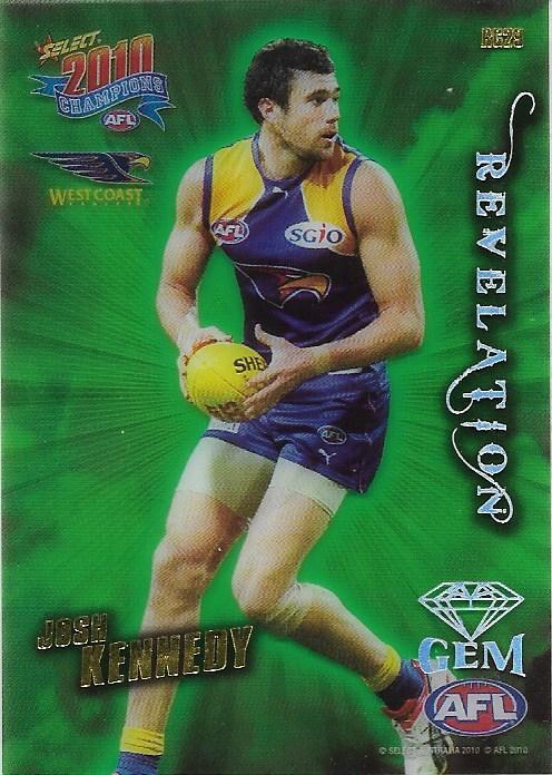 Josh Kennedy #RG29 West Coast Eagles | 2010 Select AFL Champions - Revelations Green Gem