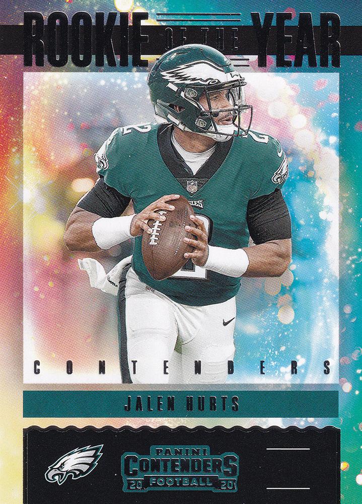 Jalen Hurts #RY-JHU | 2020 Panini Contenders Rookie of the Year Contenders |  | NFL Football