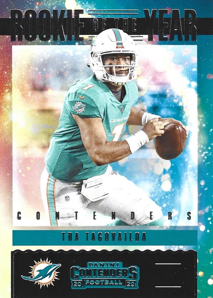 Tua Tagovailoa #RY-TTA | 2020 Panini Contenders Rookie of the Year Contenders |  | NFL Football