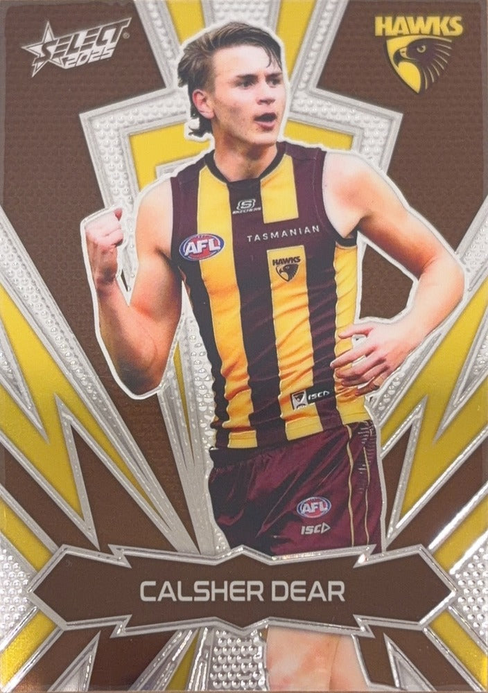 Calsher Dear #LT111 | 2025 Select AFL Footy Stars Luminous Thunderbolt (front)