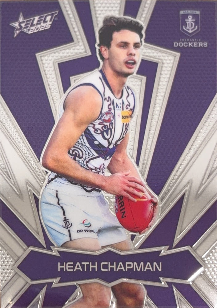 Heath Chapman #LT63 | 2025 Select AFL Footy Stars Luminous Thunderbolt (front)