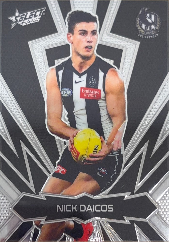 Nick Daicos #LT39 | 2025 Select AFL Footy Stars Luminous Thunderbolt (front)