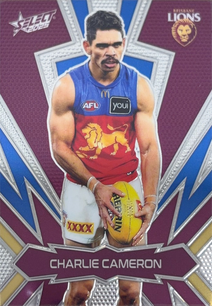 Charlie Cameron #LT15 | 2025 Select AFL Footy Stars Luminous Thunderbolt (front)