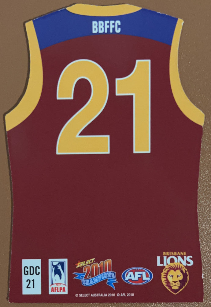 Daniel Merrett #GDC21 Brisbane Lions | 2010 Select AFL Champions - Holographic Guernseys (back)