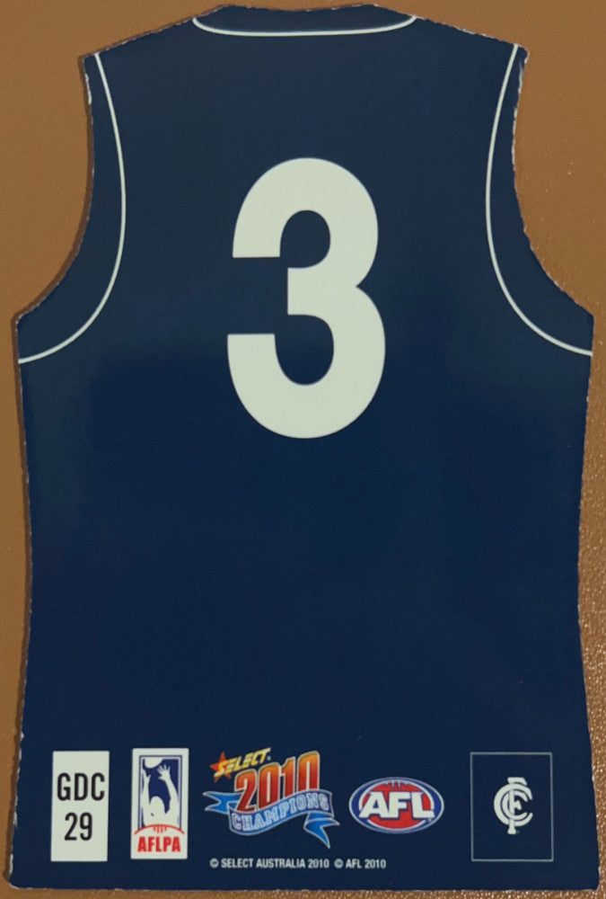 Chris Judd #GDC28 Carlton Blues | 2010 Select AFL Champions - Holographic Guernseys (back)