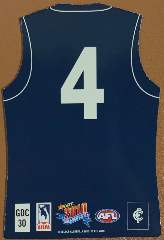 Bryce Gibbs #GDC30 Carlton Blues | 2010 Select AFL Champions - Holographic Guernseys (back)