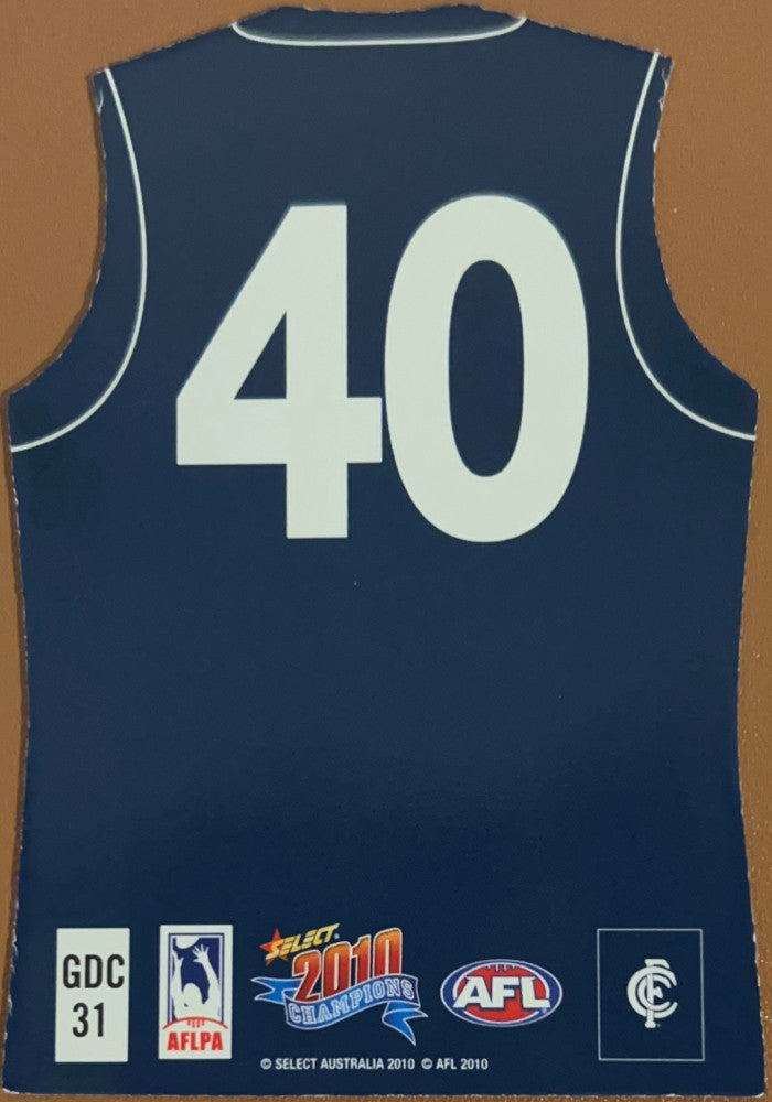 Michael Jamison #GDC31 Carlton Blues | 2010 Select AFL Champions - Holographic Guernseys (back)
