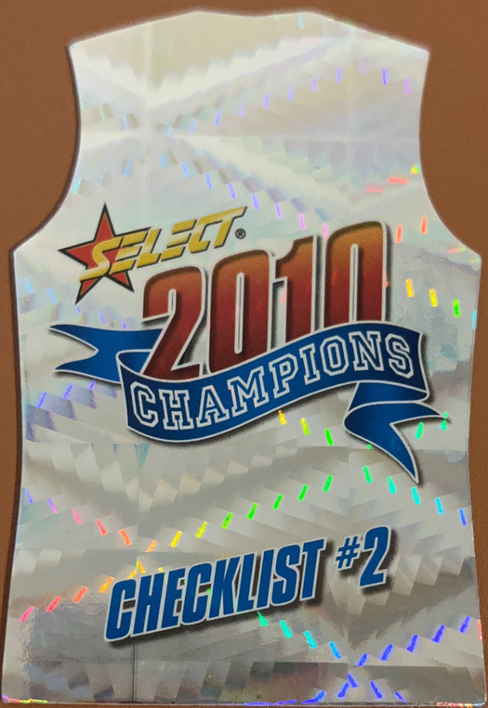 Checklist #2 #GDC2 Multi-Team | 2010 Select AFL Champions - Holographic Guernseys