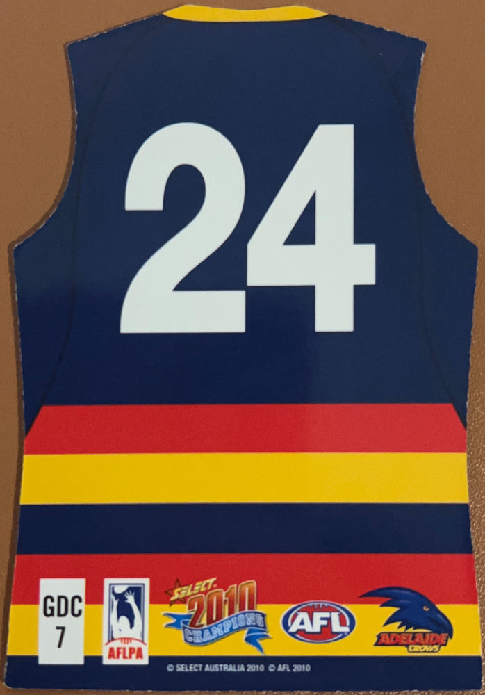Brett Burton #GDC7 Adelaide Crows | 2010 Select AFL Champions - Holographic Guernseys (back)