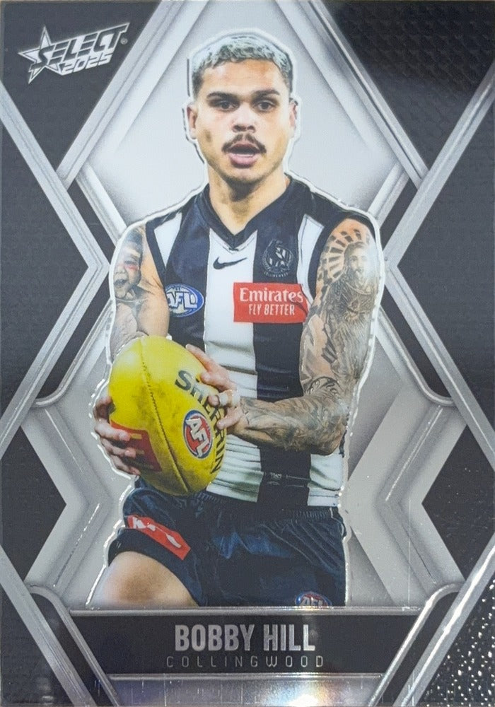 Bobby Hill #L39 Collingwood Magpies | 2025 Select AFL Footy Stars Luminous (front)