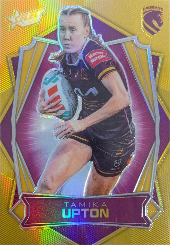 Tamika Upton #L206 Brisbane Broncos | 2026 Select NRL League Heroes Luminous (front)