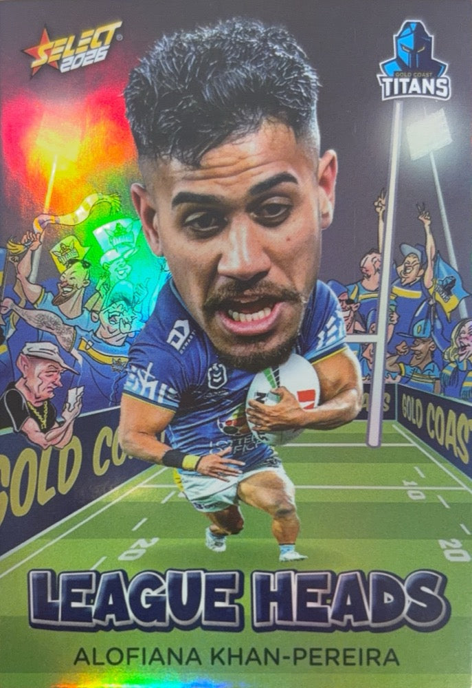 Alofiana Khan-Pereira #LH46 | 2026 Select NRL League Heroes League Heads (front)