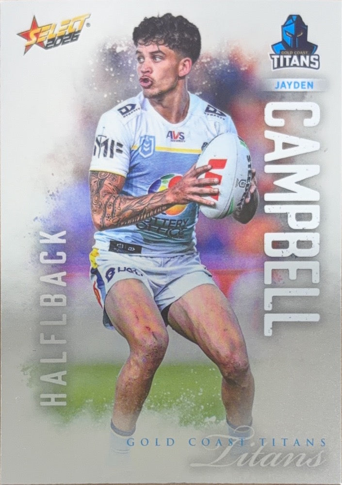 Jayden Campbell #68 Gold Coast Titans | 2026 Select NRL League Heroes Silver (front)