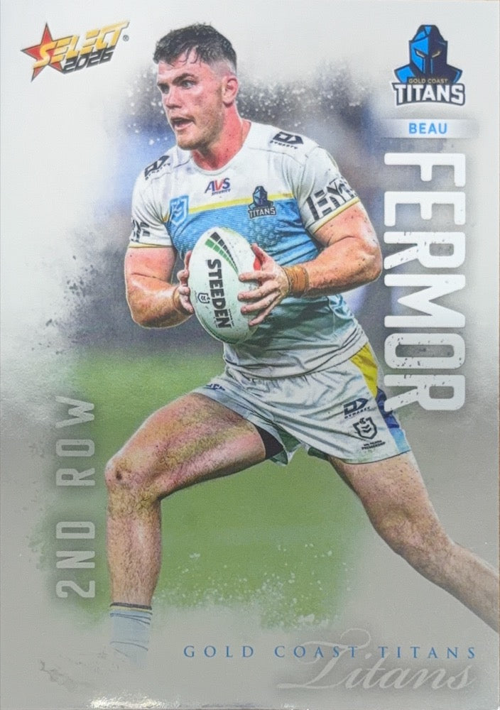 Beau Fermor #72 Gold Coast Titans | 2026 Select NRL League Heroes Silver (front)