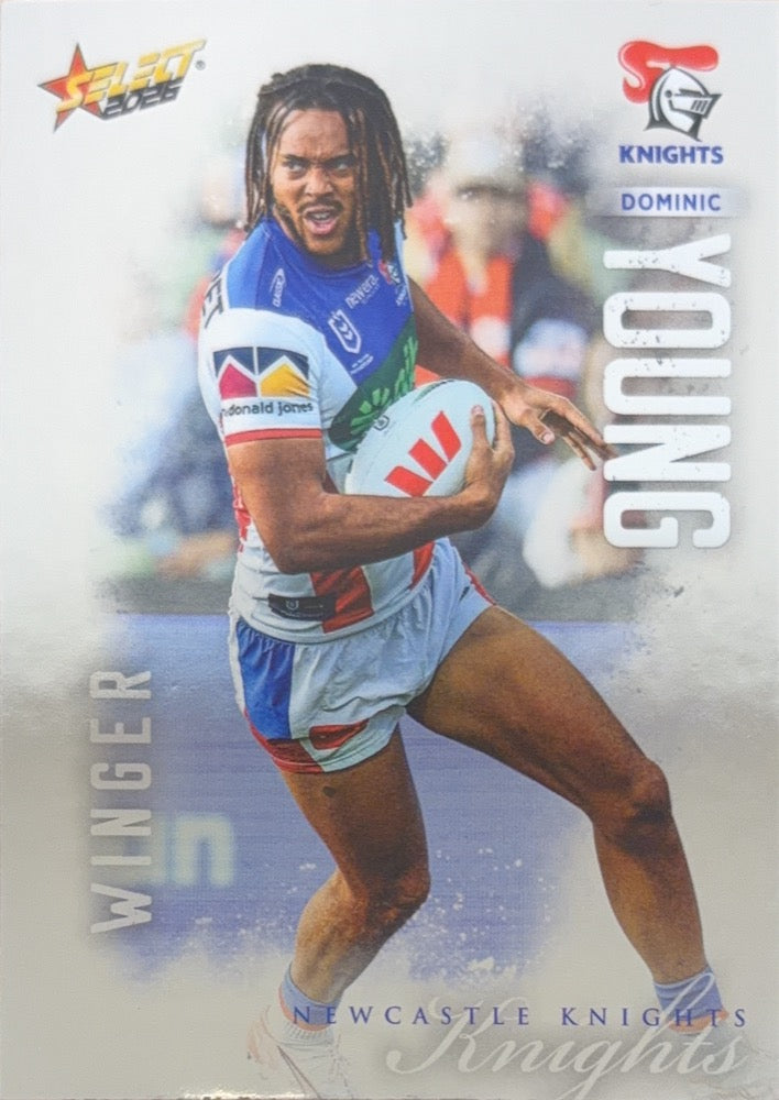 Dominic Young #117 Newcastle Knights | 2026 Select NRL League Heroes Silver (front)