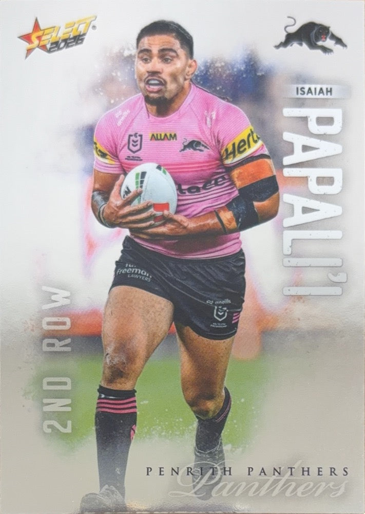 Isaiah Papali'i #151 Penrith Panthers | 2026 Select NRL League Heroes Silver (front)