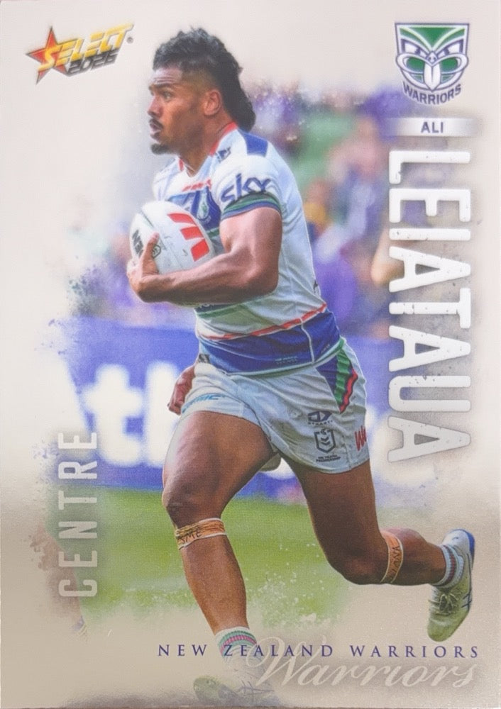 Ali Leiataua #203 New Zealand Warriors | 2026 Select NRL League Heroes Silver (front)