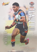 Luke Laulilii #215 Wests Tigers | 2026 Select NRL League Heroes Silver (front)