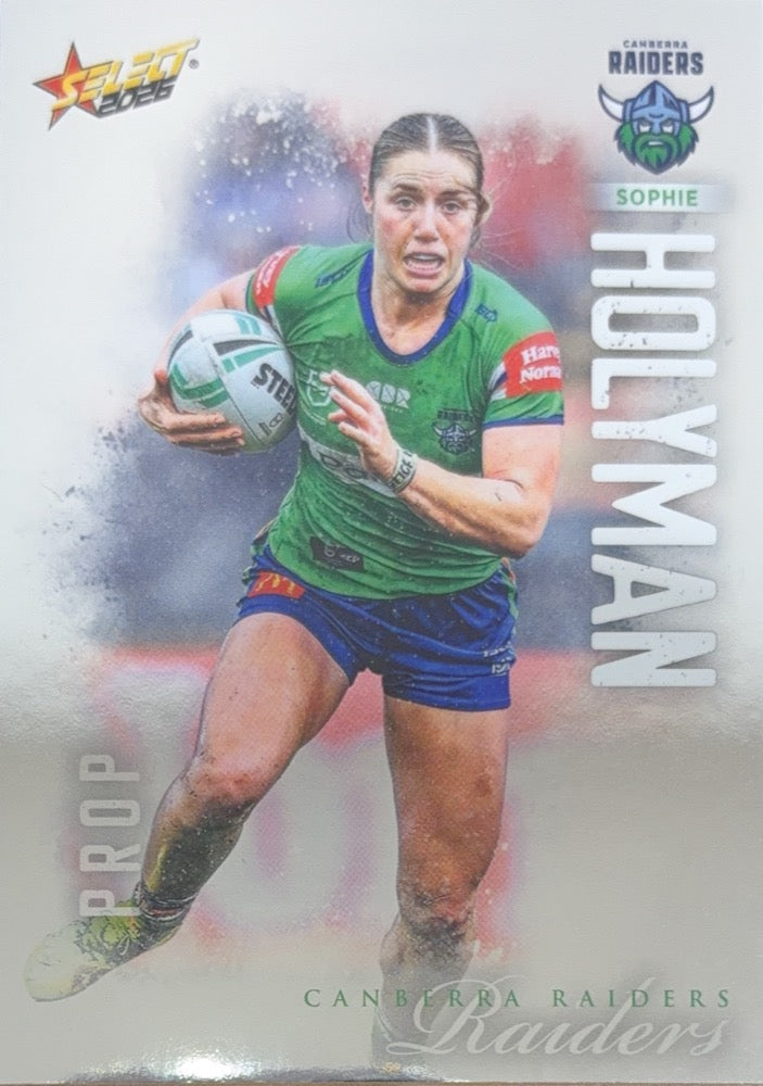 Sophie Holyman #226 Canberra Raiders | 2026 Select NRL League Heroes Silver (front)