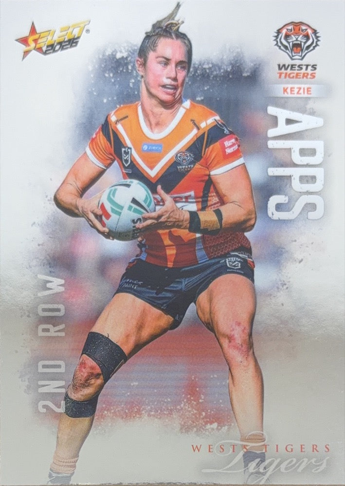 Kezie Apps #266 Wests Tigers | 2026 Select NRL League Heroes Silver (front)