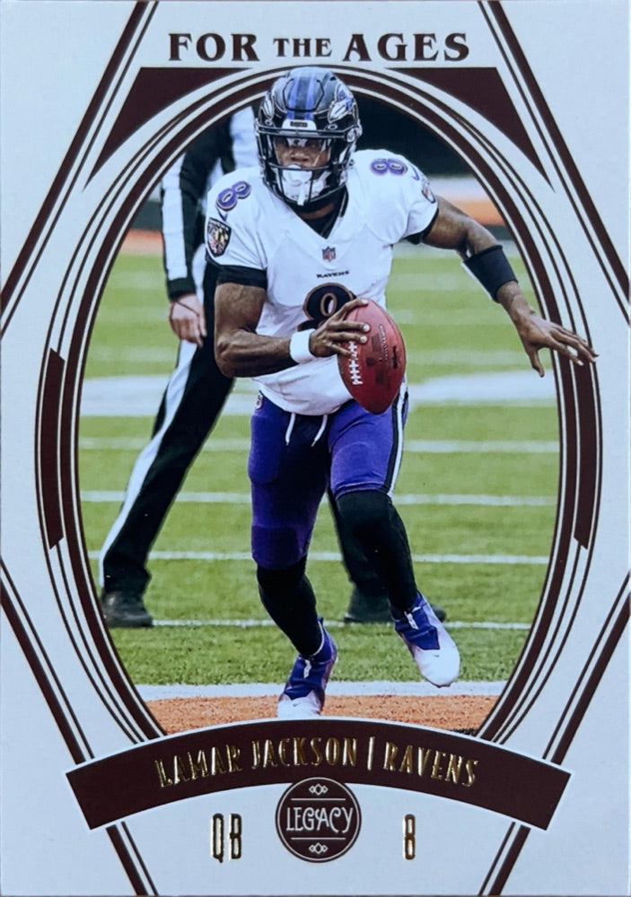 Lamar Jackson #FTA-18 | 2021 Panini Legacy For the Ages (front)