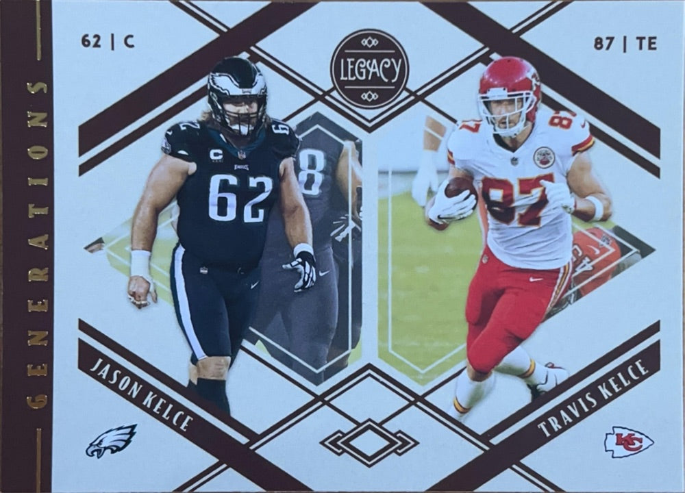 Jason Kelce / Travis Kelce #G-6 | 2021 Panini Legacy Generations (front)