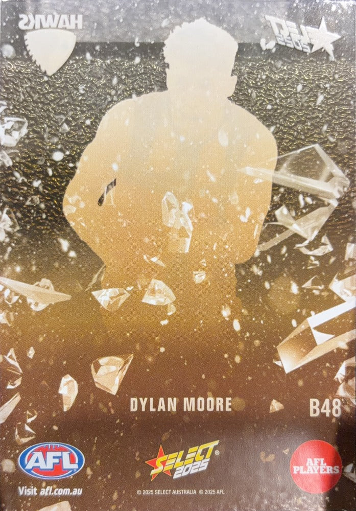 Dylan Moore #B48 Hawthorn Hawks | 2025 Select AFL Footy Stars Breakout (back)