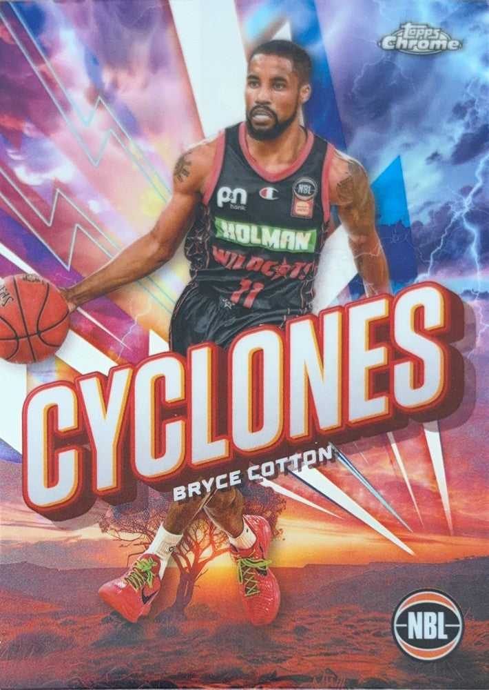 Bryce Cotton #C-14 Perth Wildcats | 2024-25 Topps Chrome NBL Cyclones (front)