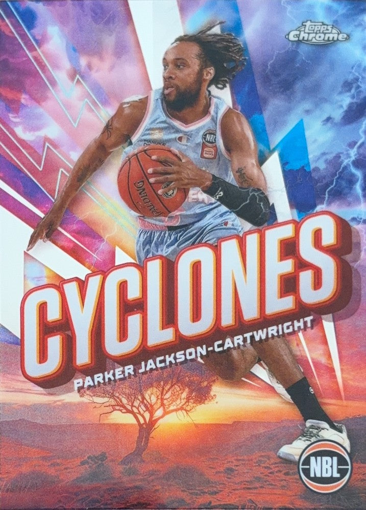Parker Jackson-Cartwright #C-12 NZ Breakers | 2024-25 Topps Chrome NBL Cyclones (front)