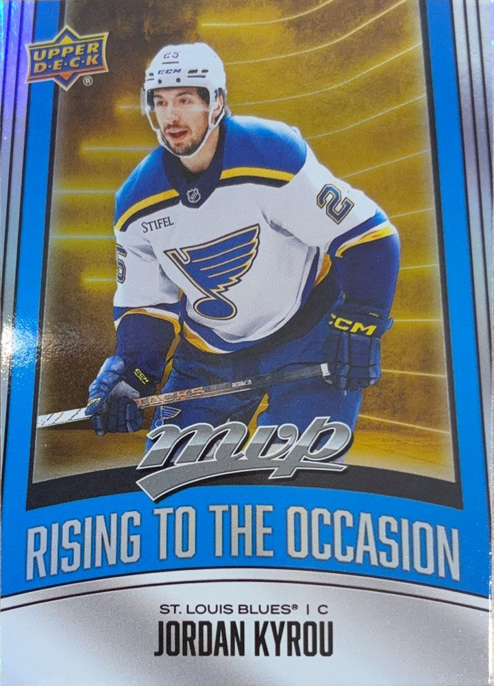 Jordan Kyrou #RO-14 | 2025-26 Upper Deck MVP Rising to the Occasion (front)