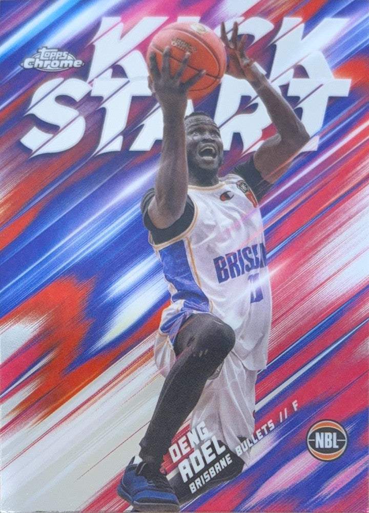Deng Adel #KS-12 Brisbane Bullets | 2024-25 Topps Chrome NBL Kick Start (front)