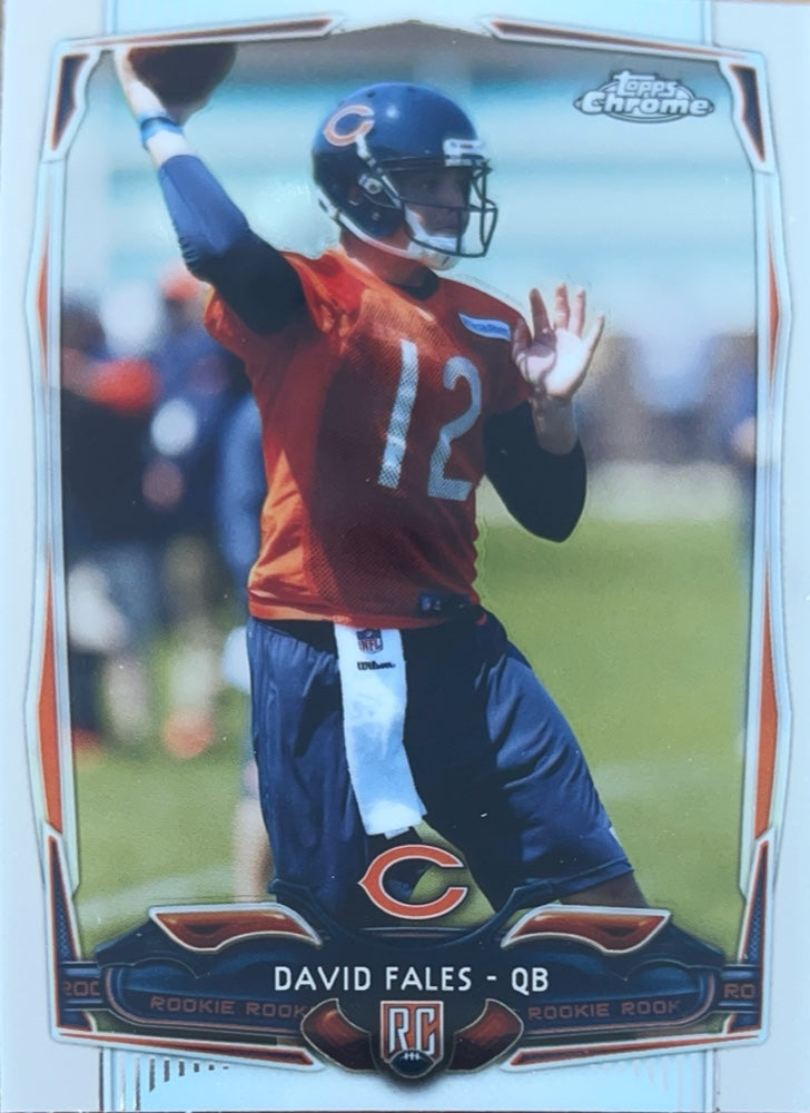 David Fales #168 Chicago Bears Rookie | 2014 Topps Chrome | NFL Football (front)