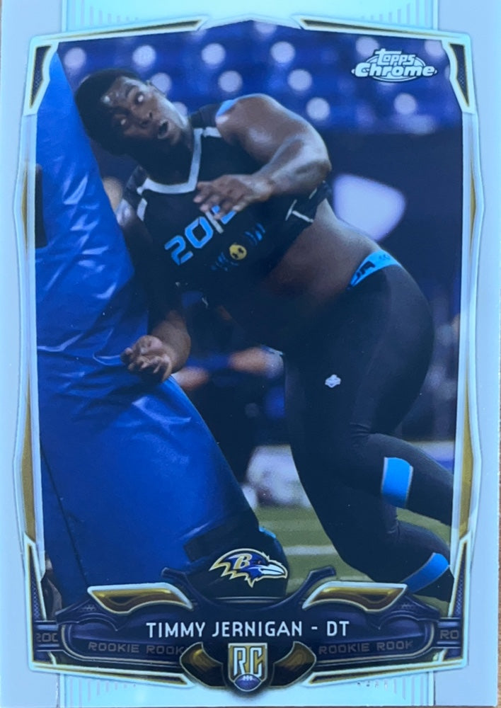 Timmy Jernigan #198 Baltimore Ravens Rookie | 2014 Topps Chrome | NFL Football (front)