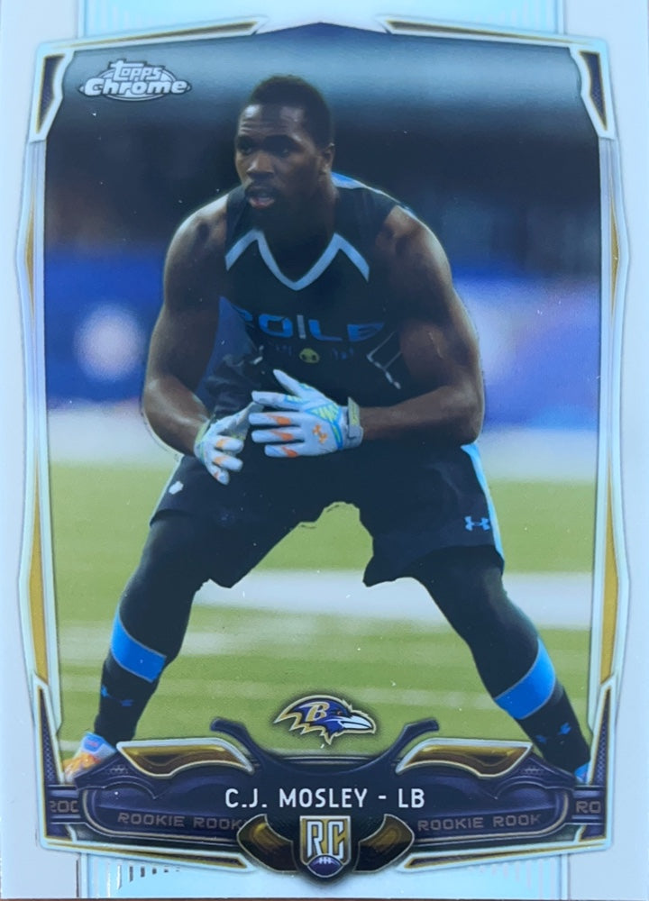 C.J. Mosley #203 Baltimore Ravens Rookie | 2014 Topps Chrome | NFL Football (front)